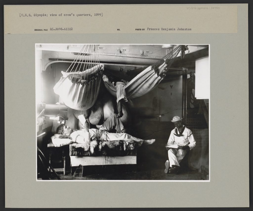 U.S.S. Olympia, view of the crew's quarters